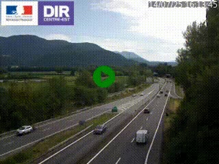 Caméra trafic à Meylan sur la Rocade-Sud de Grenoble en direction d'Aix-en-Provence