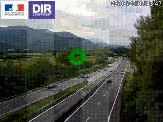 Caméra trafic à Meylan sur la Rocade-Sud de Grenoble en direction d'Aix-en-Provence