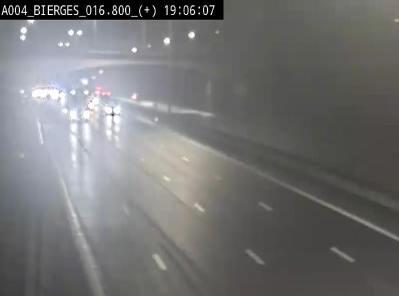 Webcam à Wavre, à hauteur de la sortie 5 Bierges. Vue orientée vers Namur