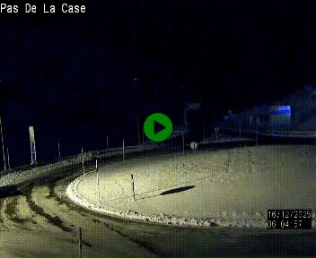 Webcam sur la N22 au niveau du poste frontière entre la France et Andorre à proximité de Pas de la Case à plus de 2000 mètres d'altitude