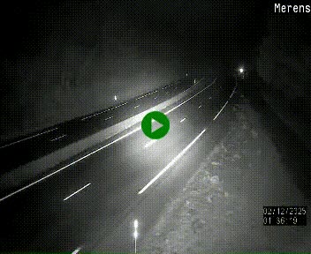 Webcam dans les Pyrénées à hauteur de Mérens-les-Vals sur N320, en direction de Pas de la Casa (Andorre)