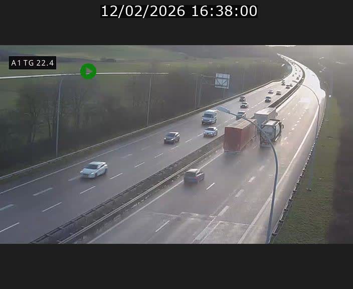 Traffic live webcam Luxembourg Flaxweiler - A1 direction Luxembourg - BK 22.4