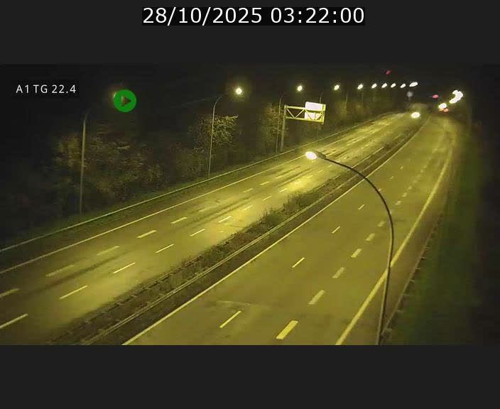 Traffic live webcam Luxembourg Flaxweiler - A1 direction Luxembourg - BK 22.4
