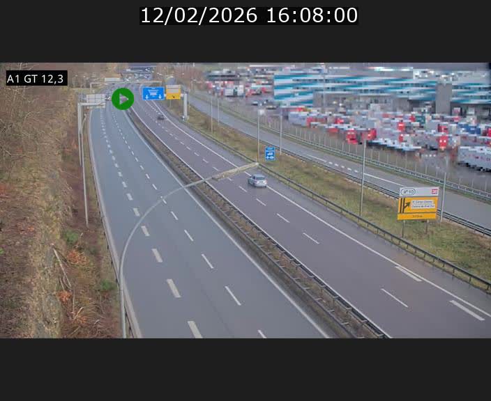 Traffic live webcam Luxembourg Senningerberg - A1 direction Allemagne - BK 12.3