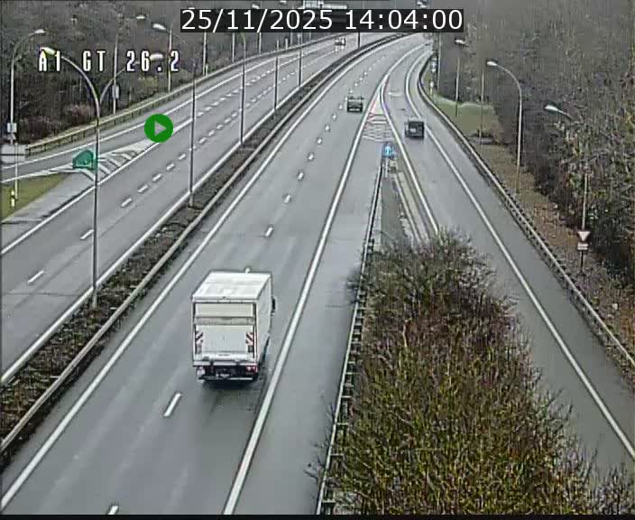 Traffic live webcam Luxembourg Grevenmacher - A1 direction Allemagne - BK 26.2