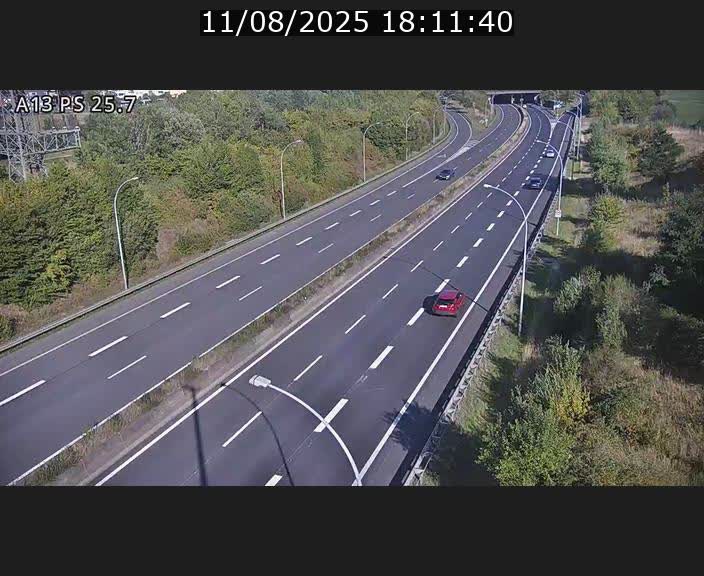 Traffic live webcam Luxembourg Frisange - A13 direction Allemagne - BK 26