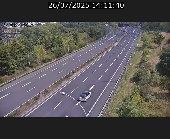 Traffic live webcam Luxembourg Frisange - A13 direction Allemagne - BK 26