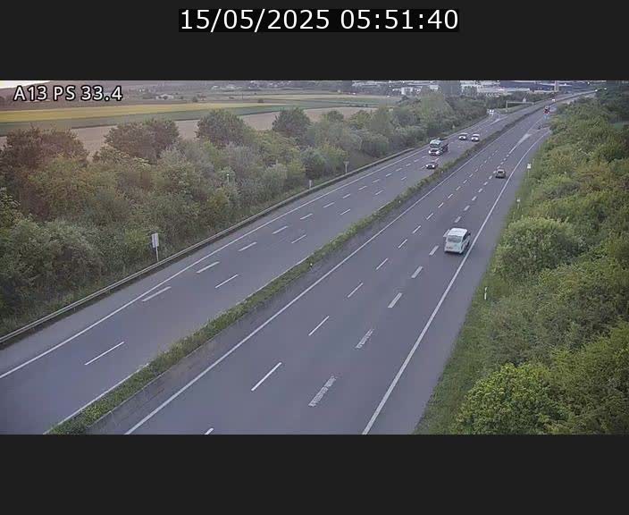 Webcam trafic sur A13 à hauteur de Mondorf-les-Bains en direction d'Altwies