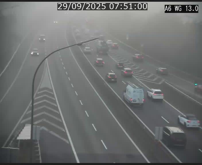 Traffic live webcam Luxembourg Mamer - A6 - BK 13 - direction Luxembourg/France/Allemagne