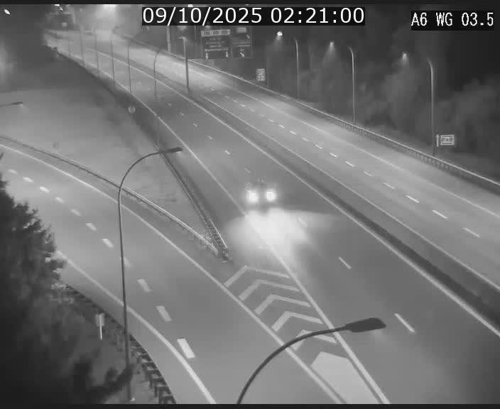 Traffic live webcam Luxembourg - Croix de Cessange - A6 - BK 3.5 - direction France/Allemagne