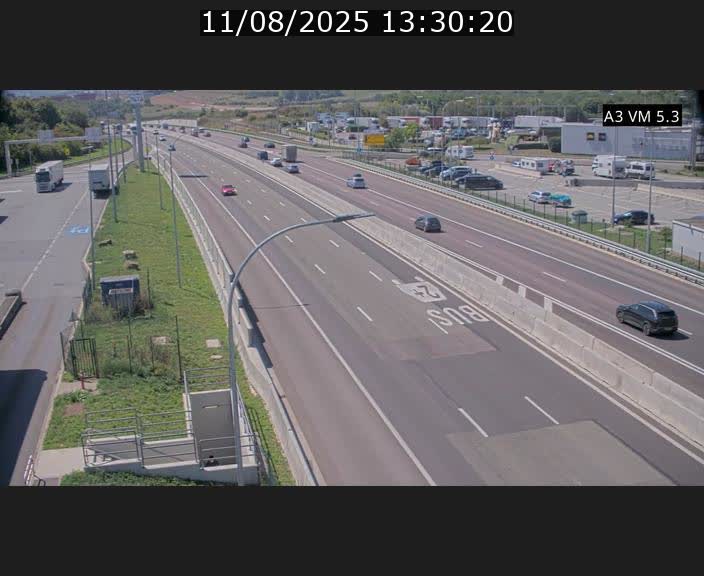 Traffic live webcam Luxembourg Aire de Berchem - A3 - BK 5 - direction France