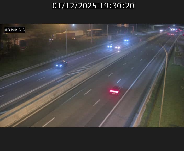 Webcam à l'Aire de Berchem au Luxembourg sur l'A3. Vue orientée vers la France