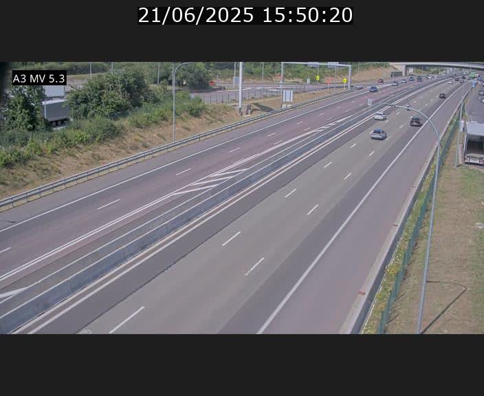 Webcam à l'Aire de Berchem au Luxembourg sur l'A3. Vue orientée vers la France