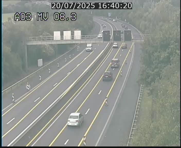 Webcam Autoroute après la Croix de Bettembourg en direction de Luxembourg sur l'A3