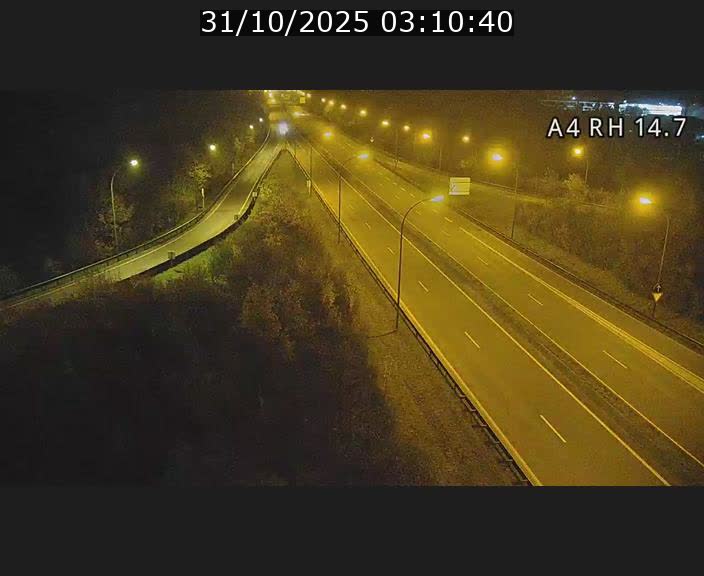 Traffic live webcam Luxembourg Jonction Lankelz - A4 - BK 14.7 - direction Luxembourg