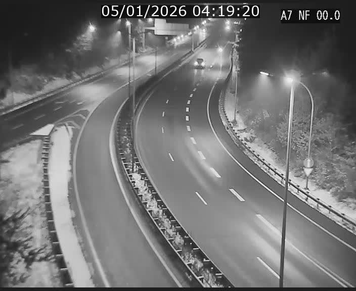 Caméra autoroute Luxembourg A7 - Echangeur A1/A7 Grünewald direction Tunnel Stafelter