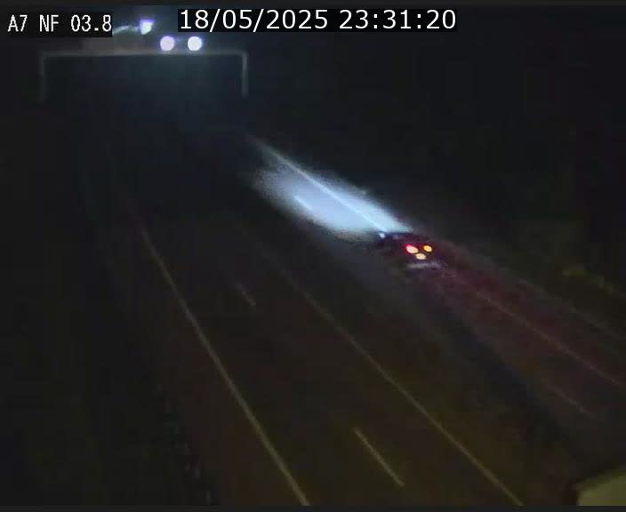 Webcam autoroute A7 au Luxembourg à la sortie du Tunnel Stafelter vers le Nord