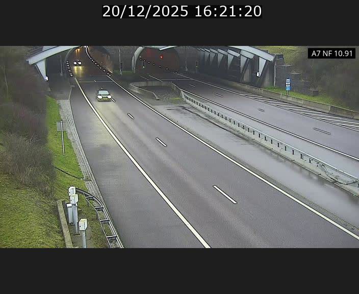 Caméra trafic Luxembourg - A7, Tunnel Gousselerbierg, entrée sud, direction Mersch
