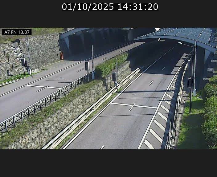 Caméra trafic Luxembourg - A7, Tunnel Gousselerbierg, entrée nord, direction Lorentzweiler