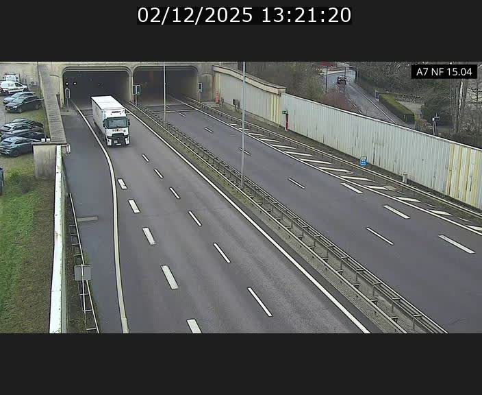 Caméra trafic Luxembourg - A7, Tunnel Mersch, entrée sud, direction Ettelbruck