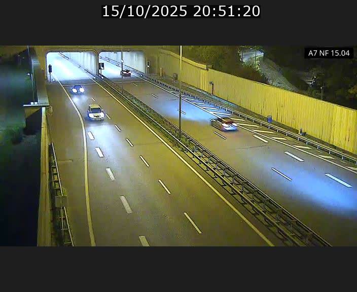 Caméra trafic Luxembourg - A7, Tunnel Mersch, entrée sud, direction Ettelbruck