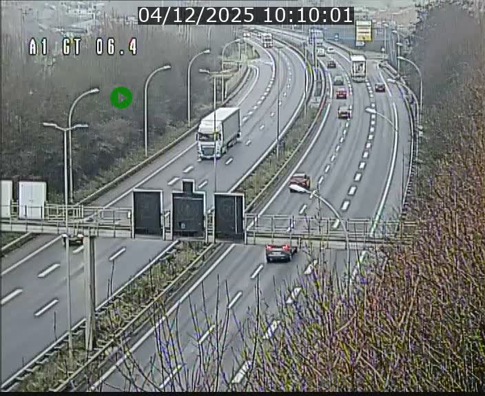 Traffic live webcam Luxembourg Hamm - A1 direction Sandweiler - BK 6.4