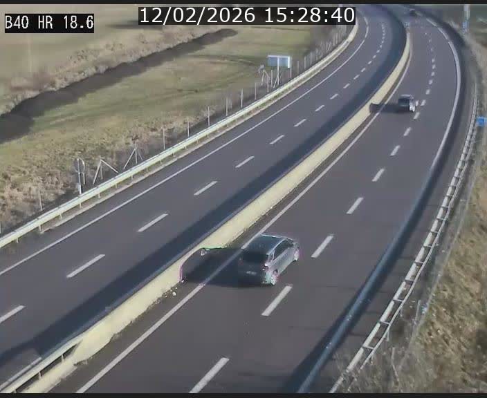 Webcam sur la route de liaison entre Micheville et Esch-Belval à la frontière entre le Luxembourg et la France. Vue orientée vers la Lorraine.