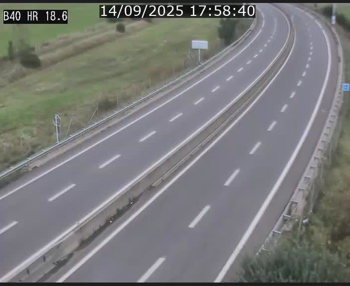 Webcam sur la route de liaison entre Micheville et Esch-Belval à la frontière entre le Luxembourg et la France. Vue orientée vers la Lorraine.