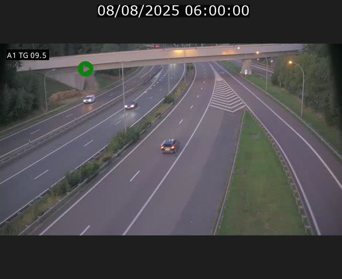 Traffic live webcam Luxembourg Jonction Grünewald - A1 direction Luxembourg-ville - BK 9.5