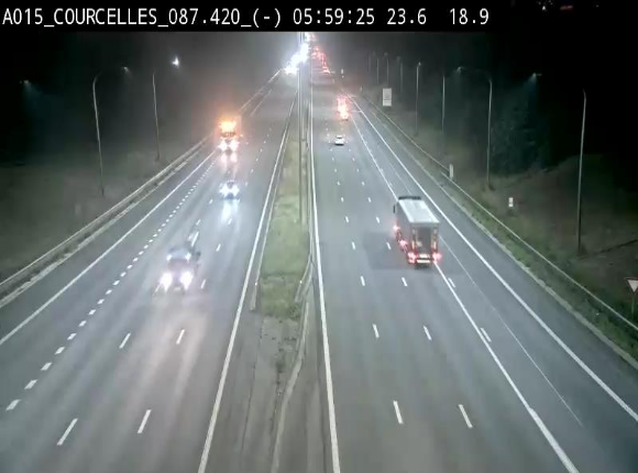 Webcam autoroute Belgique - Viesville - E42 direction Mons - BK 84.35