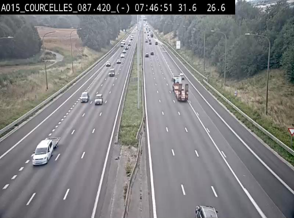 Webcam autoroute Belgique - Viesville - E42 direction Mons - BK 84.35