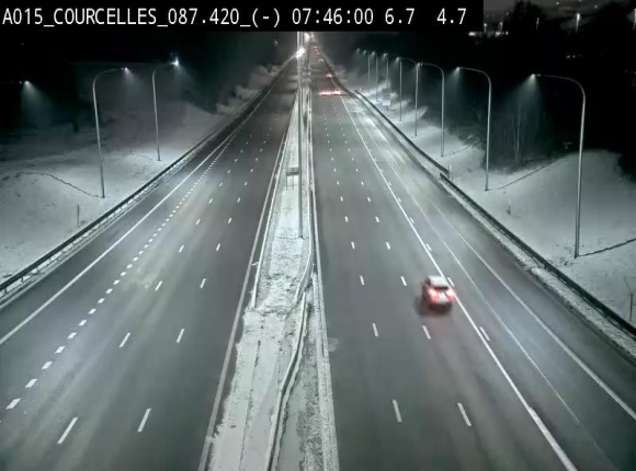 Webcam autoroute Belgique - Viesville - E42 direction Mons - BK 84.35