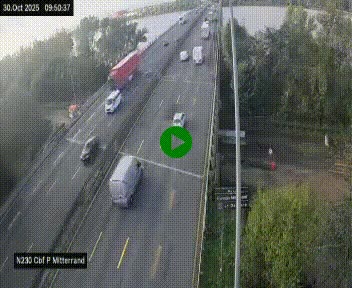 Webcam sur le périphérique de Bordeaux à l'est de la ville. Caméra située sur le Pont Mitterand sur la N230