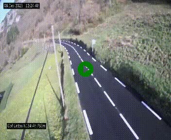 Webcam dans les Pyrénées Atlantique au niveau du col d'Urdos et du fort du Pourtalet sur la N134, en direction du Col et du tunnel du Somport, à 765 mètres d'altitude