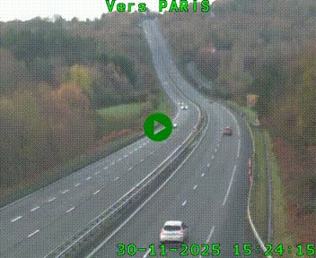 Caméra routière sur l'autoroute A20 à Bessines-sur-Gartempe. Vue orientée vers Paris