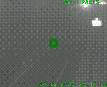 Caméra routière sur l'autoroute A20 au nord de Limoges, à la jonction avec la N520. Vue orientée vers Paris