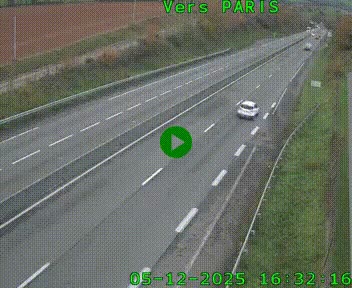 Caméra routière sur l'autoroute A20 à Saint-Hilaire-Bonneval, au sud de Limoges. Vue orientée vers Paris