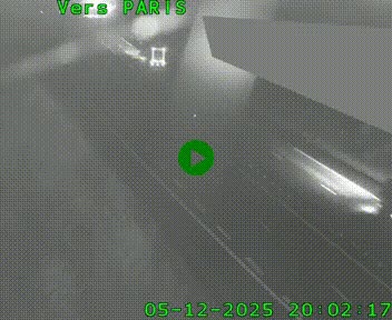 Caméra routière sur l'autoroute A20 à Saint-Pardoux-l'Ortigier, à la jonction avec l'A89. Vue orientée vers Paris