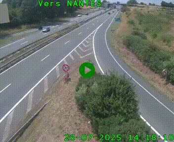 Webcam N147 au nord de Poitiers et à la jonction avec la A10