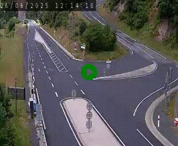 Webcam routière sur la N122 au niveau du Tunnel du Lioran. Vue de l'entrée côté Aurillac.