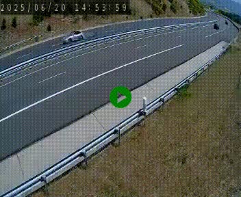 Caméra autoroute A75 à hauteur de la sortie 42 (Rodez, Laissac, Aire de l'Auvergne) située sur la commune d'Auberoques, près de Sévérac-le-Château