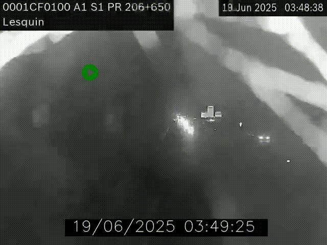 Webcam autoroute A1 à hauteur de Lesquin. Vue orientée vers Lille