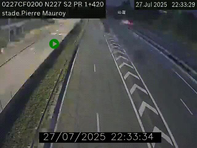 Webcam à hauteur du Stade Pierre Mauroy à Villeneuve d'Ascq sur la N227. Vue orientée vers Mons-en-Baroeul