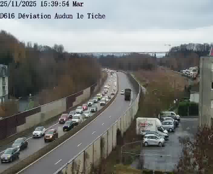 Webcams sur la D616, sur le contournement d'Audun-le-Tiche menant à Belval (Luxembourg)