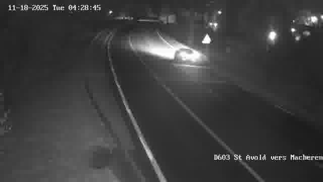 Webcam sur la D603 située à proximité de Saint-Avold. Vue orientée vers Macheren.