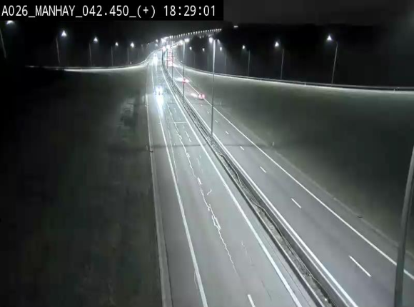 Webcam autoroute A26/E25 à hauteur de Manhay, à la jonction avec la N651 en direction de Luxembourg - BK 42.4
