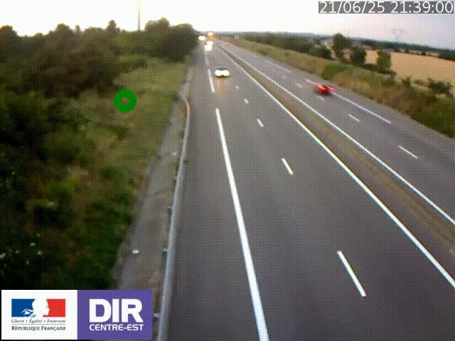 Webcam sur le contournement de Valence, sur la Nationale 7, à la jonction avec la N532, caméra orientée vers Grenoble