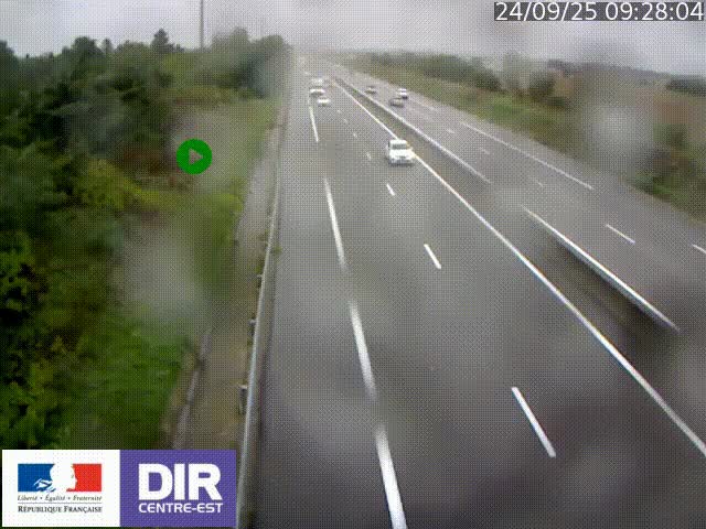Webcam sur le contournement de Valence, sur la Nationale 7, à la jonction avec la N532, caméra orientée vers Grenoble