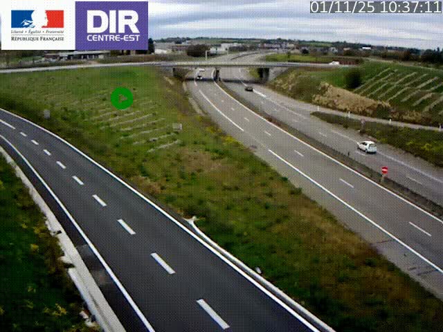 Webcam sur le contournement de Valence, sur la Nationale 7, caméra orientée vers Lyon