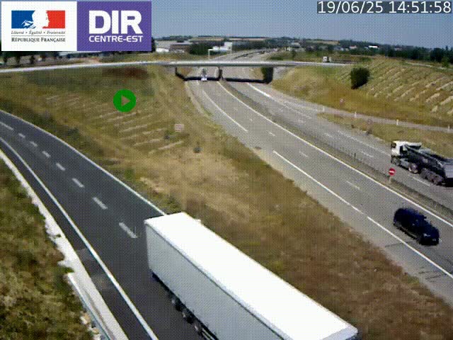 Webcam sur le contournement de Valence, sur la Nationale 7, caméra orientée vers Lyon